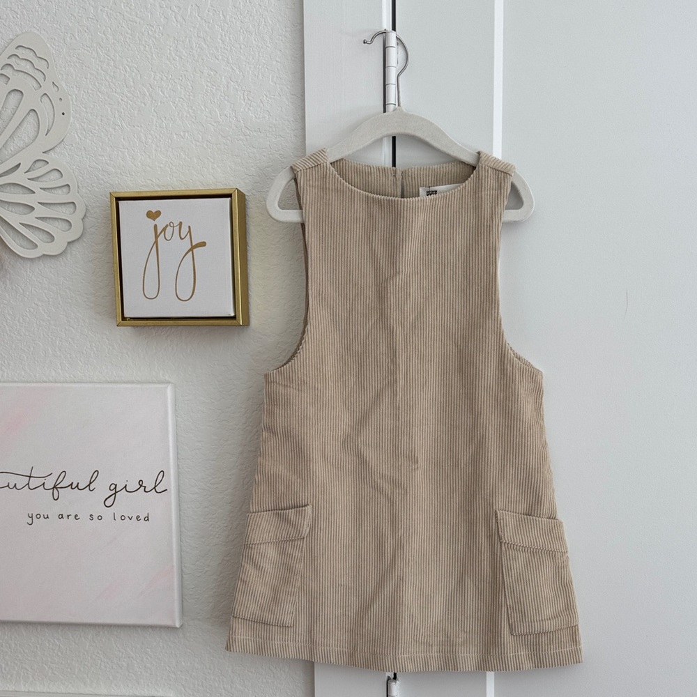 Charming Beige Kids Casual Dress